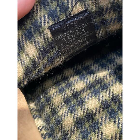 LB Evans Hideaways plaid lined leather slip on loafers mocassins mens 10 - Picture 7 of 7